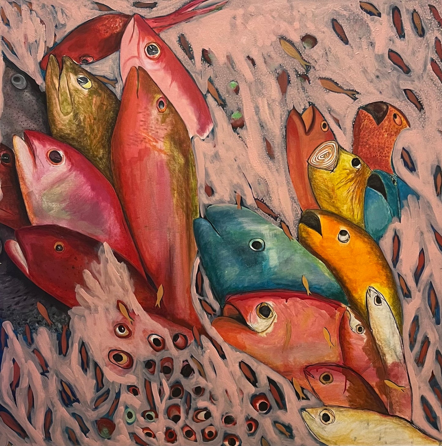 Drowning Fish (original canvas)